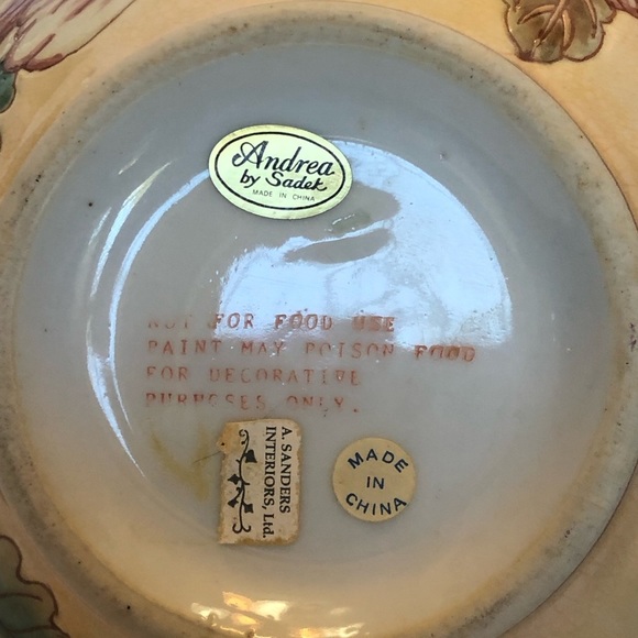 Vintage Enameled Bowl Andrea by Sadek Decorative Bowl - Picture 8 of 14